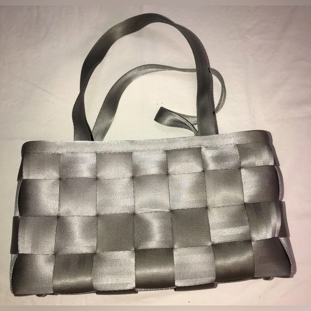 The Original Seatbelt boxy Tote Bag Silver